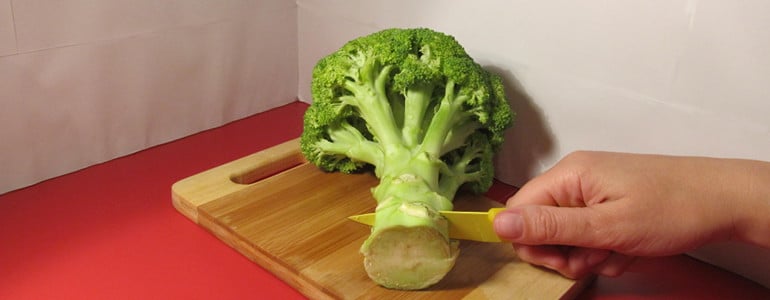 Brokkoli einfrieren unterer Teil abtrennen